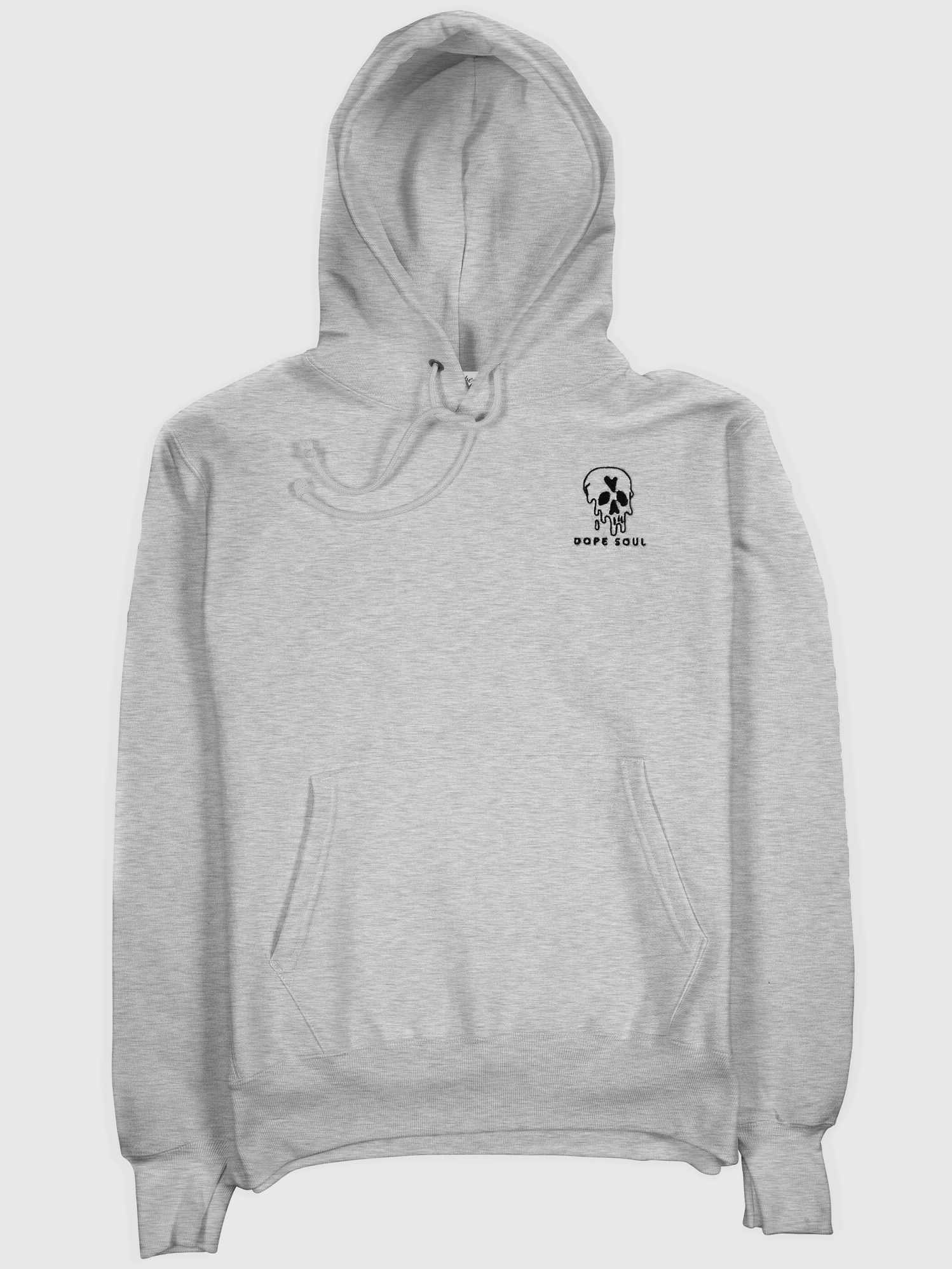 EMBROIDERED GRAY SKULL HOODIE product image (1)