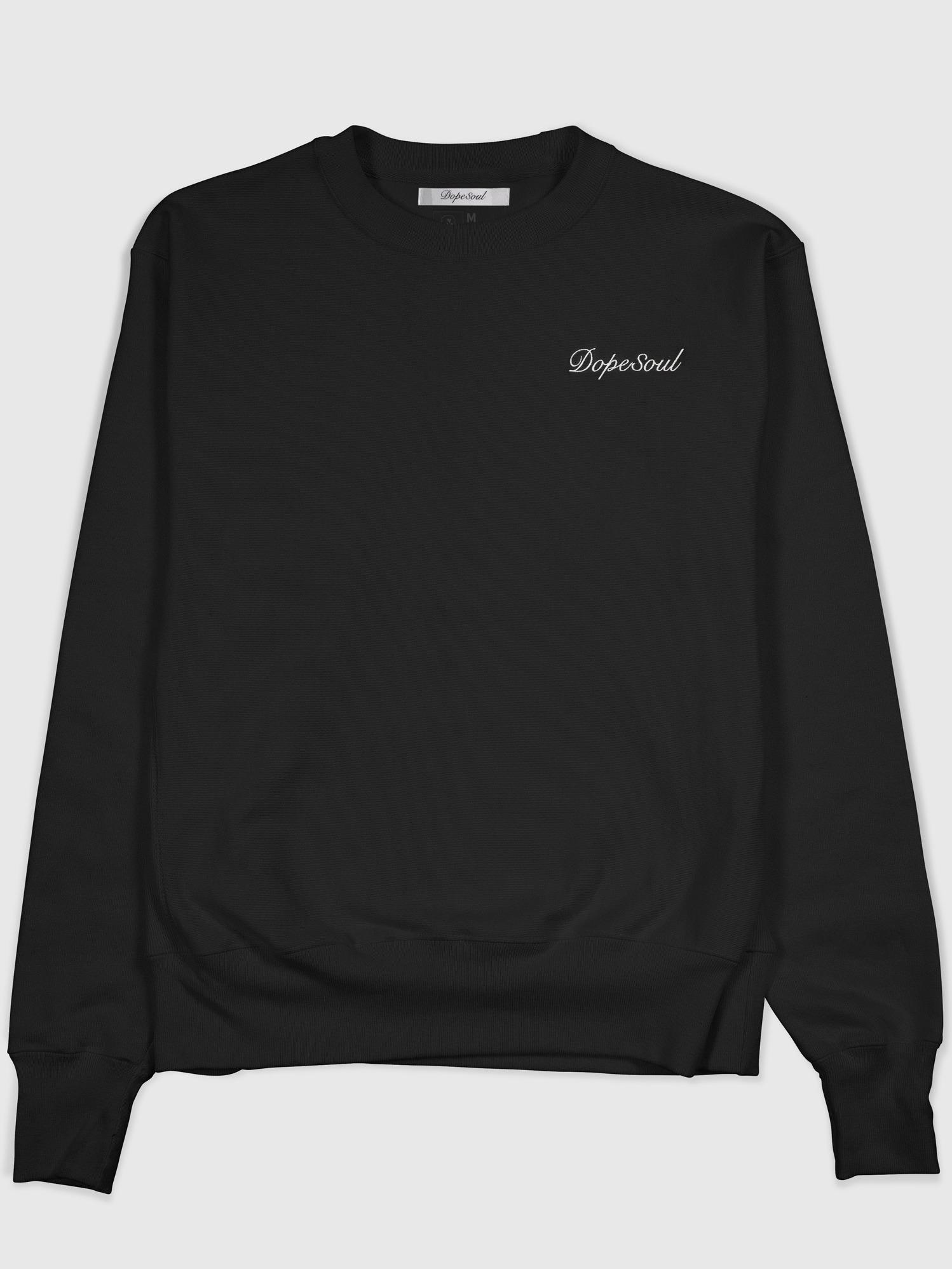 EMBROIDERED BLACK WORDMARK SWEATSHIRT product image (1)