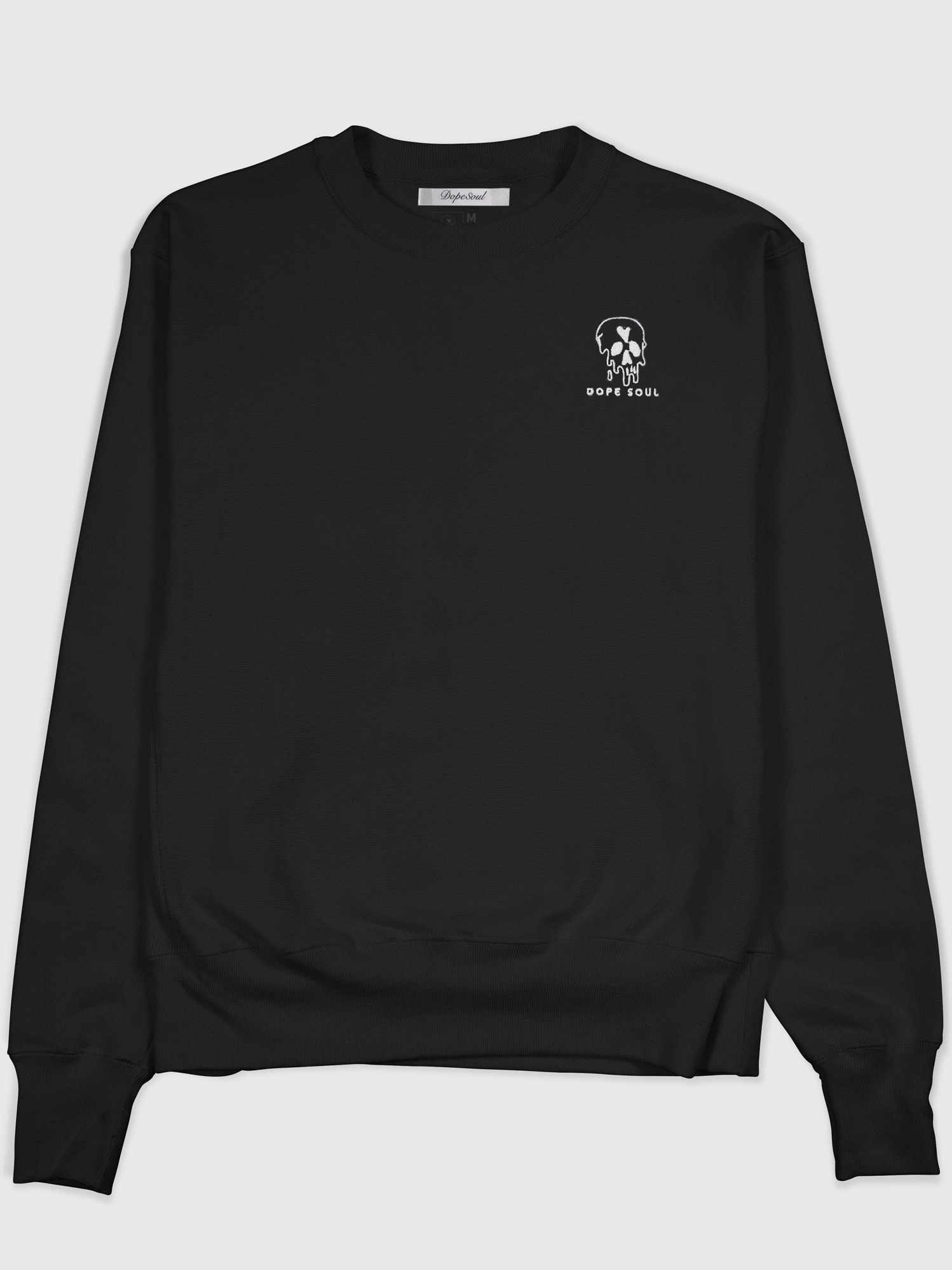 EMBROIDERED BLACK SKULL SWEATSHIRT product image (1)