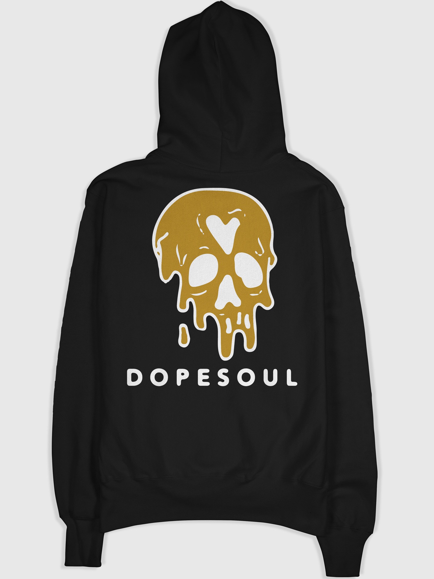 BLACK SKULL AND WORDMARK HOODIE product image (1)