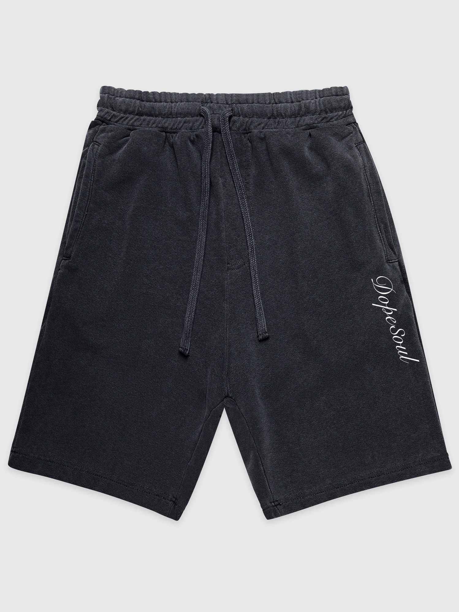 VINTAGE BLACK WORDMARK FLEECE SHORTS product image (1)